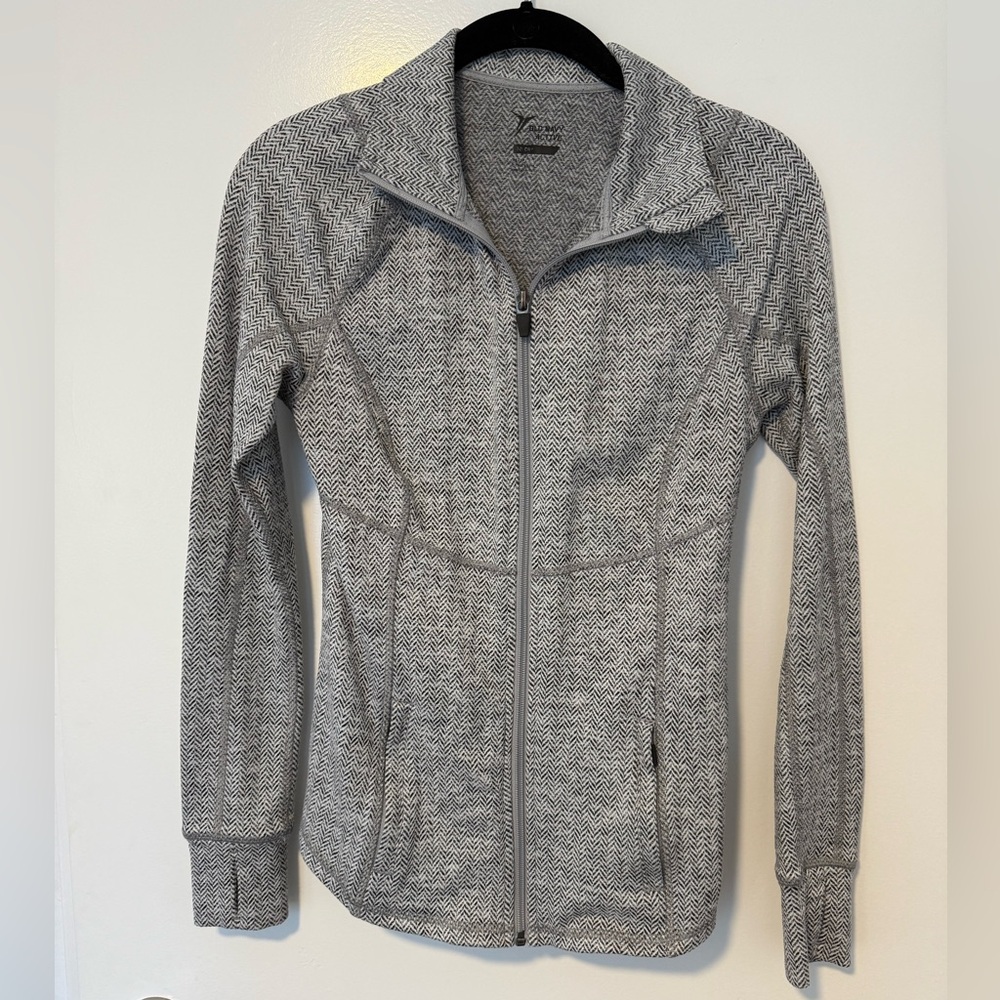 Gray Zip-Up Athletic Jacket